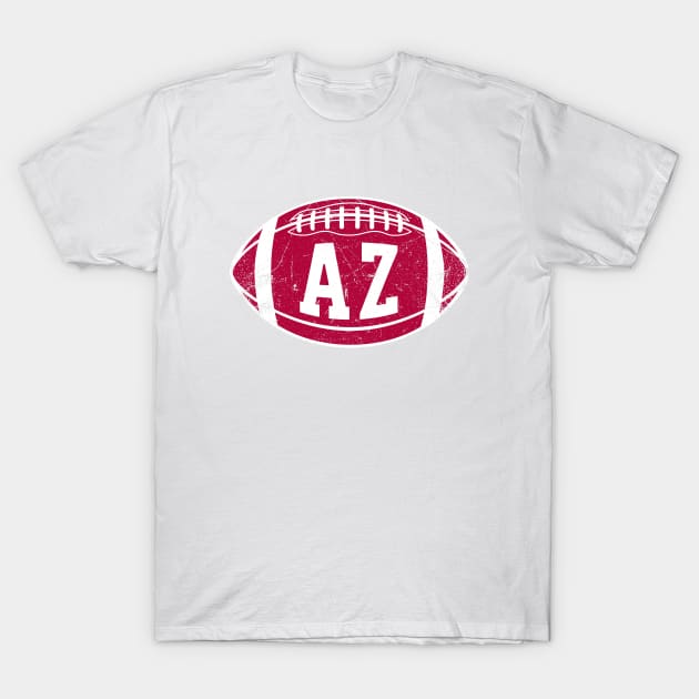 AZ Retro Football - White T-Shirt by KFig21